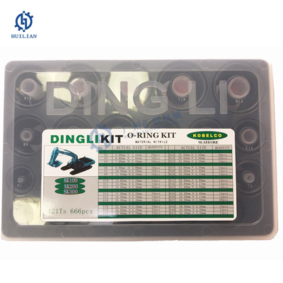 جعبه تعمیر کیت اورینگ لاستیکی Dingli برای Sk Seal of Material بیل مکانیکی هیدرولیک ویتون