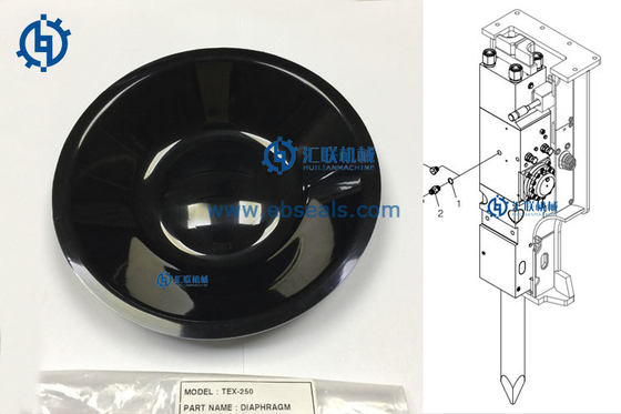 بسته استاندارد TEX250 Atlas Copco Hammer Parts Nbr Diaphragm Non Toxic
